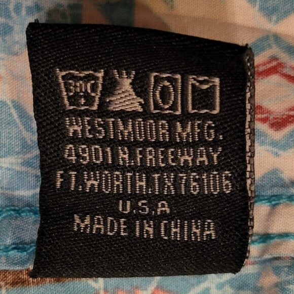 Rock & Roll Cowboy 100% Cotton Pearl Snap Front Aztec Western Shirt Men's XXL - Picture 13 of 15